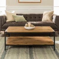 Barnwood Angle Iron Rustic Wood Coffee Table