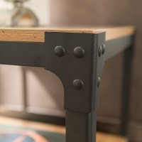 Barnwood Angle Iron Rustic Wood Coffee Table-2