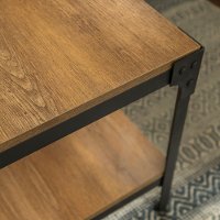 Barnwood Angle Iron Rustic Wood Coffee Table-3