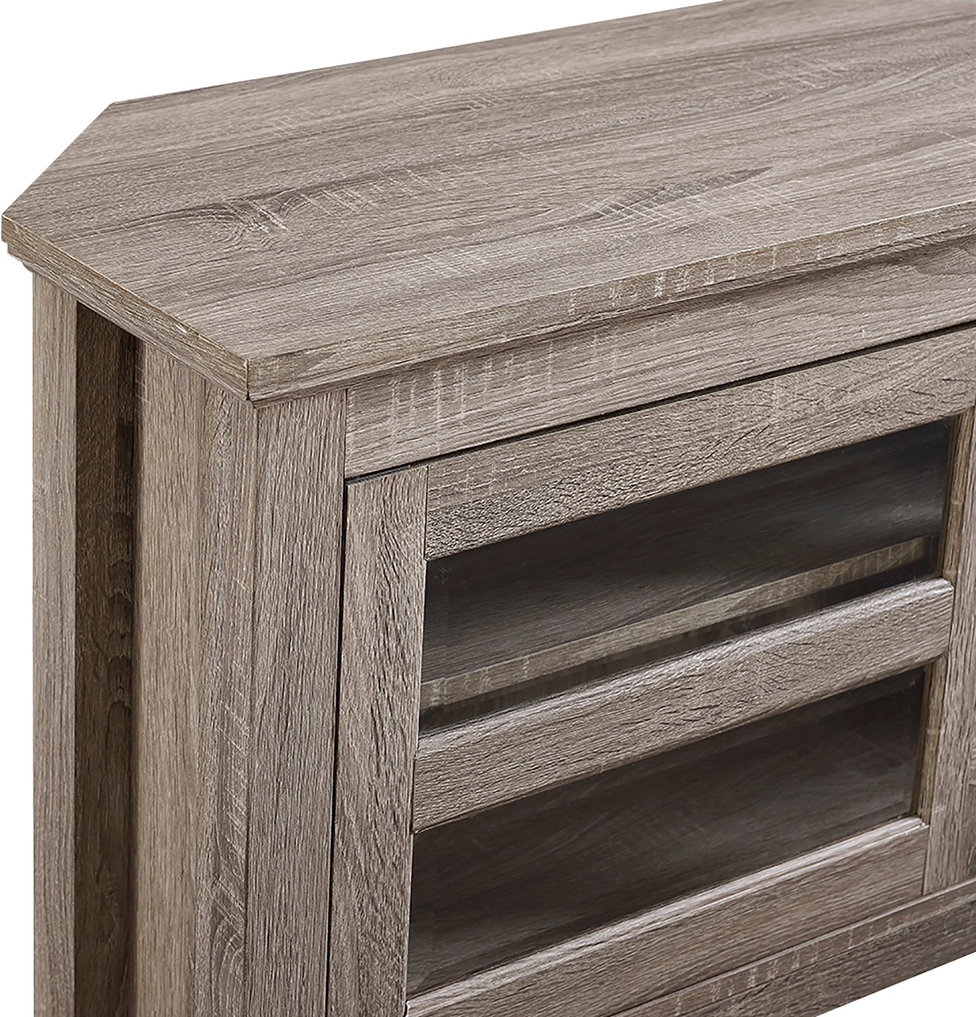 W44CCRAG Driftwood 44 Inch Corner TV Stand-2