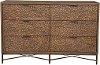 1859-03 Clearance Rustic Modern Mahogany and Copper Dresser - Penny