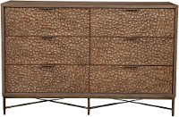 1859-03 Rustic Modern Mahogany and Copper Dresser - Penny