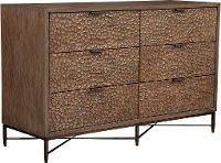 1859-03 Rustic Modern Mahogany and Copper Dresser - Penny-2