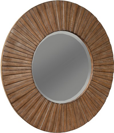 1859-06 Rustic Modern Copper Round Mirror - Penny