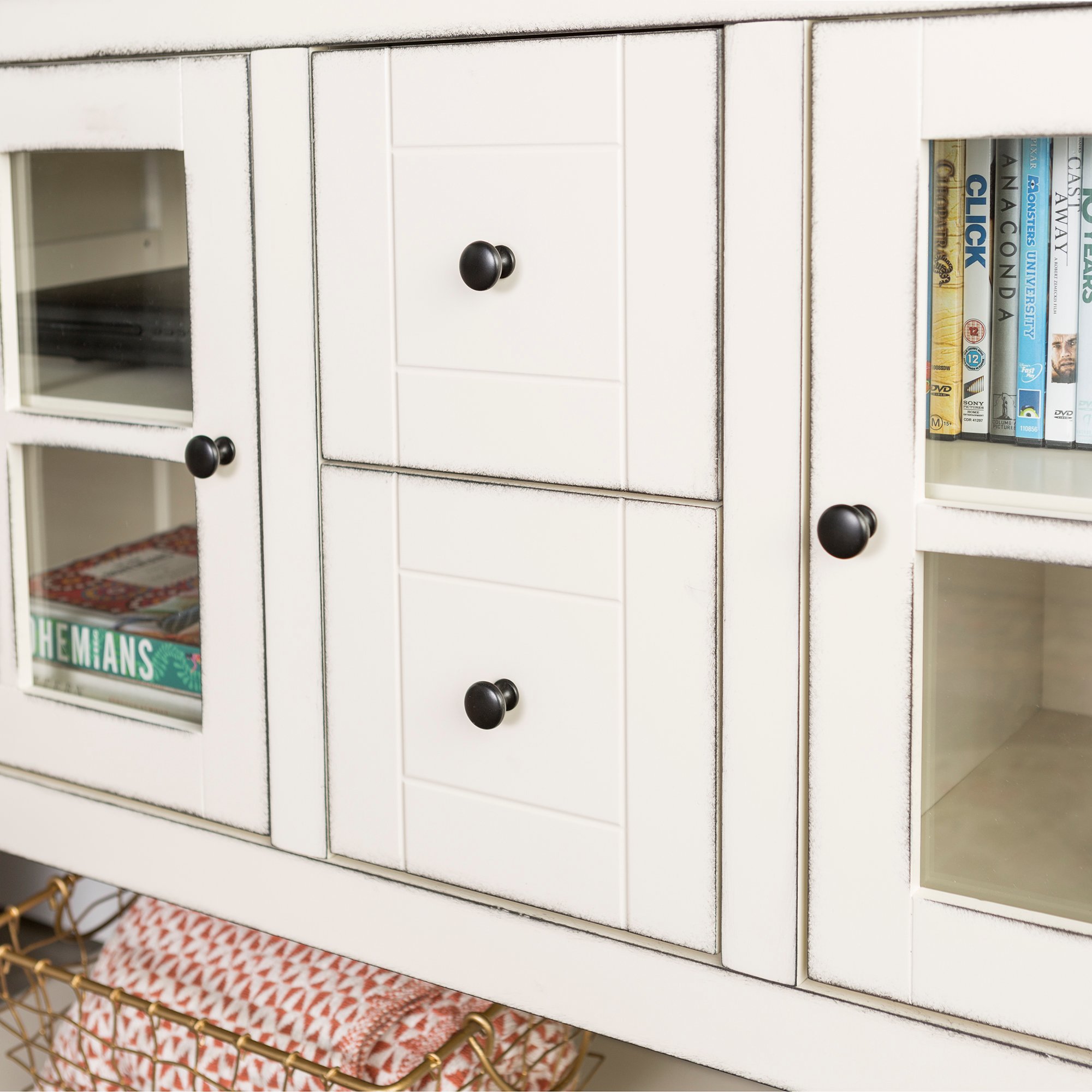 W52C4CTAHW Antique White 52 Inch Buffet TV Stand-5