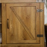 Barnwood Farmhouse TV Stand with Barn Doors (58 Inch)-2