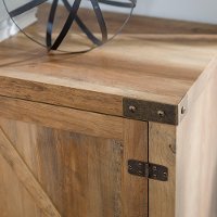 Rustic Oak Farmhouse TV Stand with Barn Doors (58 Inch)-3