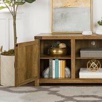 Rustic Oak Farmhouse TV Stand with Barn Doors (58 Inch)-4