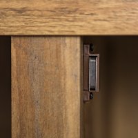 Rustic Oak Farmhouse TV Stand with Barn Doors (58 Inch)-6