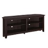 58 Inch Espresso Brown Corner TV Stand-2