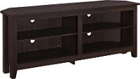 58 Inch Espresso Brown Corner TV Stand-2