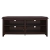 58 Inch Espresso Brown Corner TV Stand-3