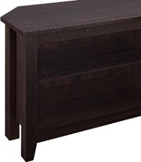58 Inch Espresso Brown Corner TV Stand-4