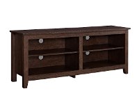 58 Inch Transitional Walnut Brown TV Stand-3