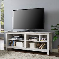 Antique White 58 Inch Transitional TV Stand