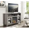 W58FP18HBAG 58 Inch Driftwood Brown Highboy Fireplace TV Stand