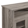 58 Inch Driftwood Brown Highboy Fireplace TV Stand-4