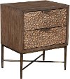 1859-02 Clearance Rustic Modern Mahogany and Copper Nightstand - Penny