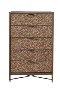 1859-05 Rustic Modern Mahogany and Copper Chest of Drawers - Penny-2