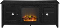 58 Inch Transitional Black Fireplace TV Stand-3