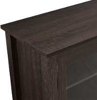 58 Inch Transitional Dark Brown Fireplace TV Stand-4