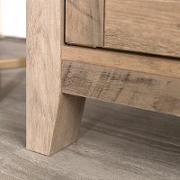 Transitional Gray Wash 58 Inch Fireplace TV Stand-5
