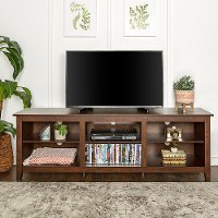 Modern 70 Inch Walnut Brown TV Stand