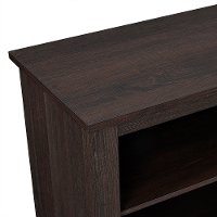 Wood Espresso Brown 70 Inch Fireplace TV Stand-4