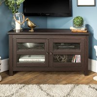 Espresso Brown 44 Inch Corner TV Stand-2