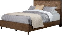 KIT Rustic Modern Mahogany and Copper Queen Bed - Penny