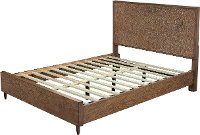 KIT Rustic Modern Mahogany and Copper Queen Bed - Penny-4