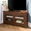 Walnut Brown 44 Inch Corner TV Stand