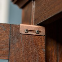Walnut Brown 44 Inch Corner TV Stand-5