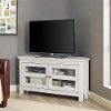 White 44 Inch Corner TV Stand