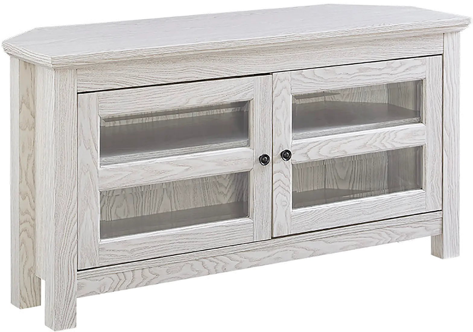 WQ44CCRWW White 44 Inch Corner TV Stand-3