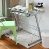 D31S29 Glass and Metal Small Office Desk