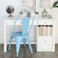 Classic White Home Office Wood Desk