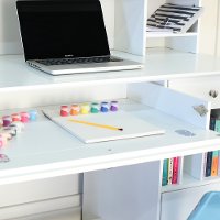 DW48D30WH Classic White Home Office Wood Desk-2