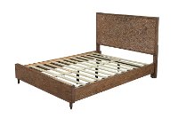 Rustic Modern Mahogany and Copper California King Bed - Penny-4