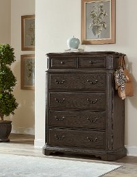 Traditional Brown Chest of Drawers - Foxhill