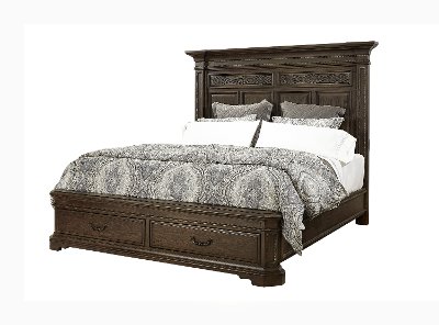 Traditional Brown Queen Storage Bed - Foxhill