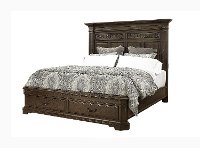 Traditional Brown California King Storage Bed - Foxhill