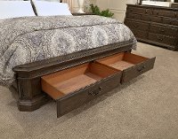 Traditional Brown California King Storage Bed - Foxhill-2