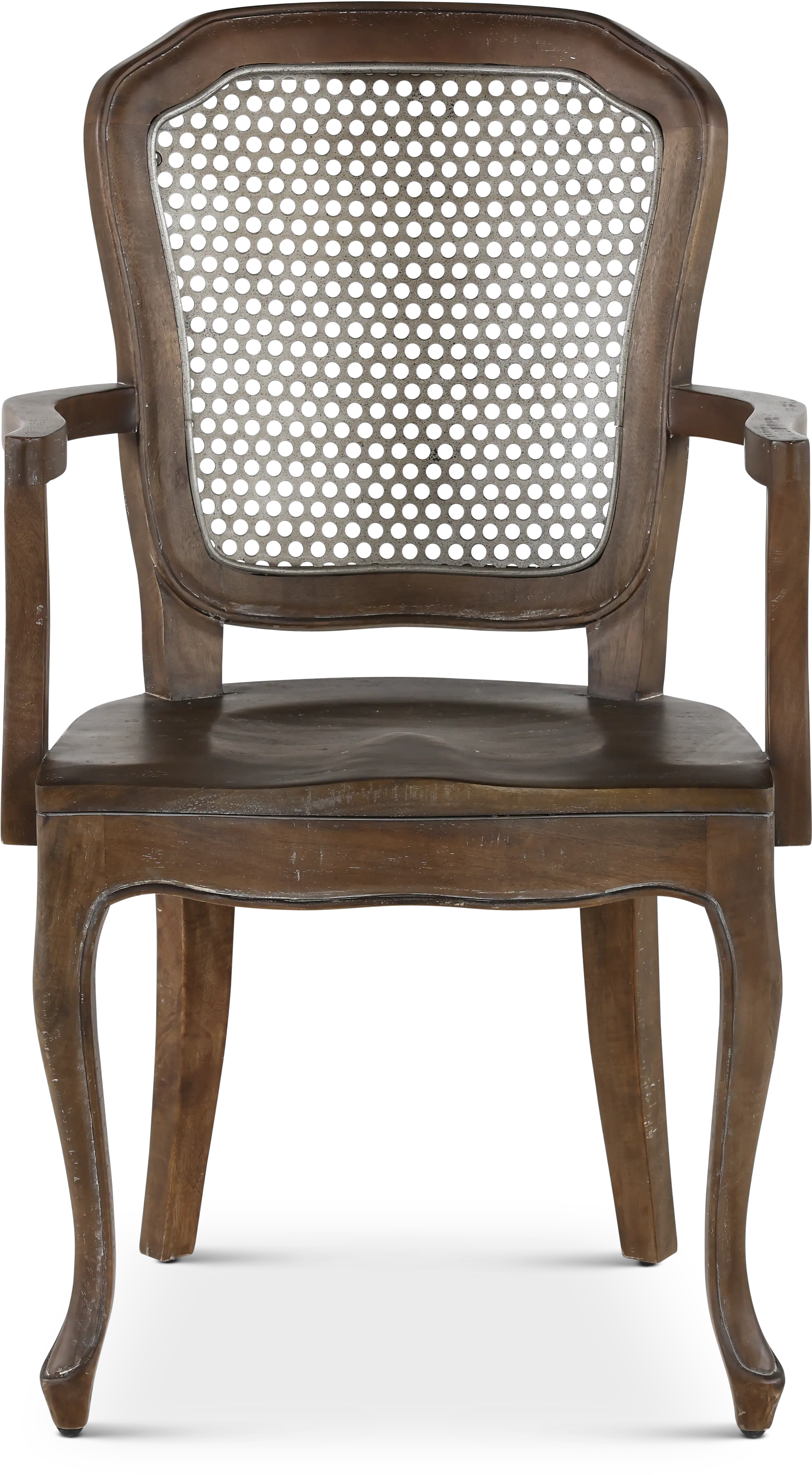 Timberwood Metal Mesh Back Dining Room Arm Chair - Soulan-1