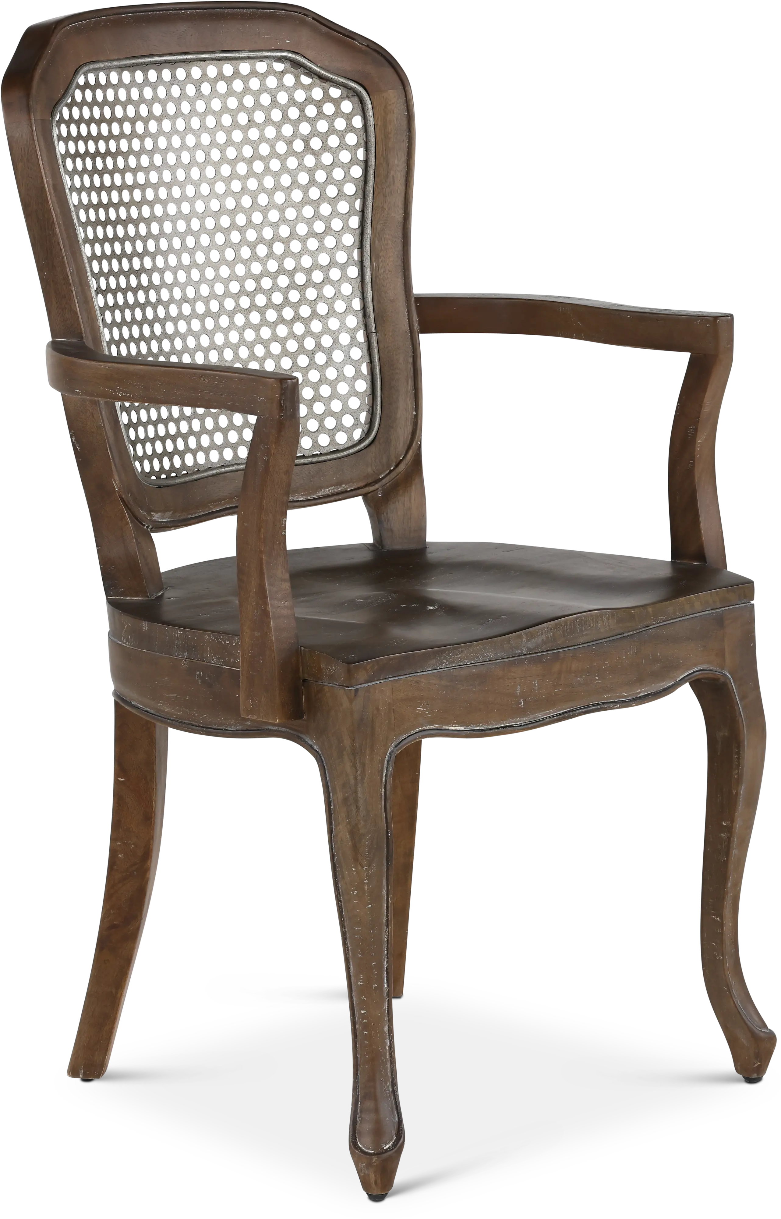 Timberwood Metal Mesh Back Dining Room Arm Chair - Soulan-2