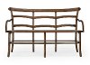 Coffee Brown Three Seater Bench with Metal Mesh Seat - Chevell-2