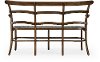 Coffee Brown Three Seater Bench with Metal Mesh Seat - Chevell-4