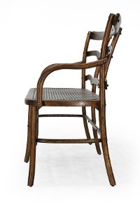 Coffee Brown Three Seater Bench with Metal Mesh Seat - Soulan-3
