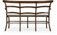 Coffee Brown Three Seater Bench with Metal Mesh Seat - Soulan-4