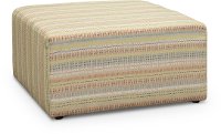 Contemporary Yellow Striped Accent Ottoman - Macintosh